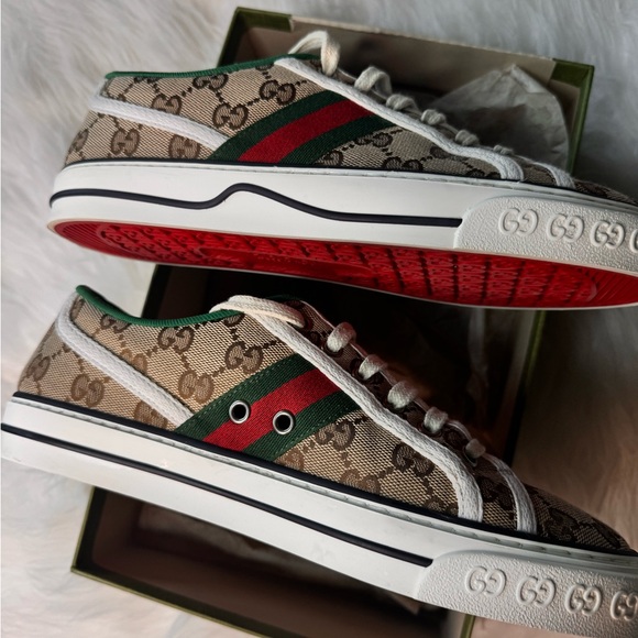 Gently Loved WOMEN’S GUCCI TENNIS 1977 SNEAKERS - Size 39 (Size 8.5/9) - Picture 3 of 6